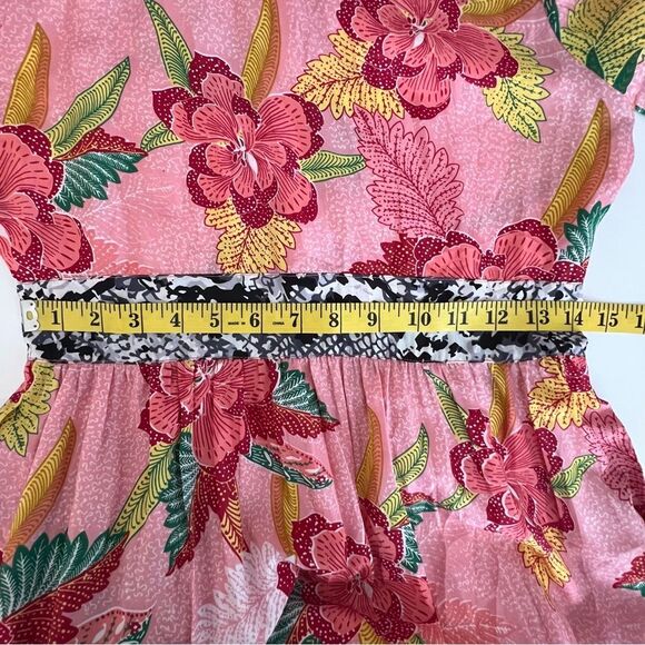 Connor & Blake Womens Floral Peasant Dress Size M Handmaid Beaded Boho Flowy - Picture 7 of 11